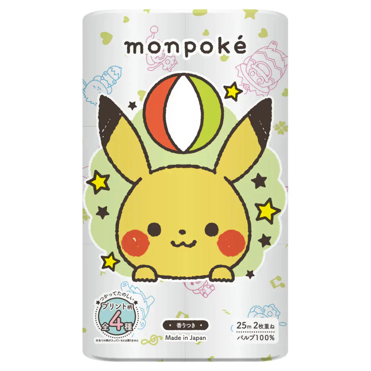 キャラクタートイレットペーパー 丸富製紙 モンポケ ダブル25m パルプ