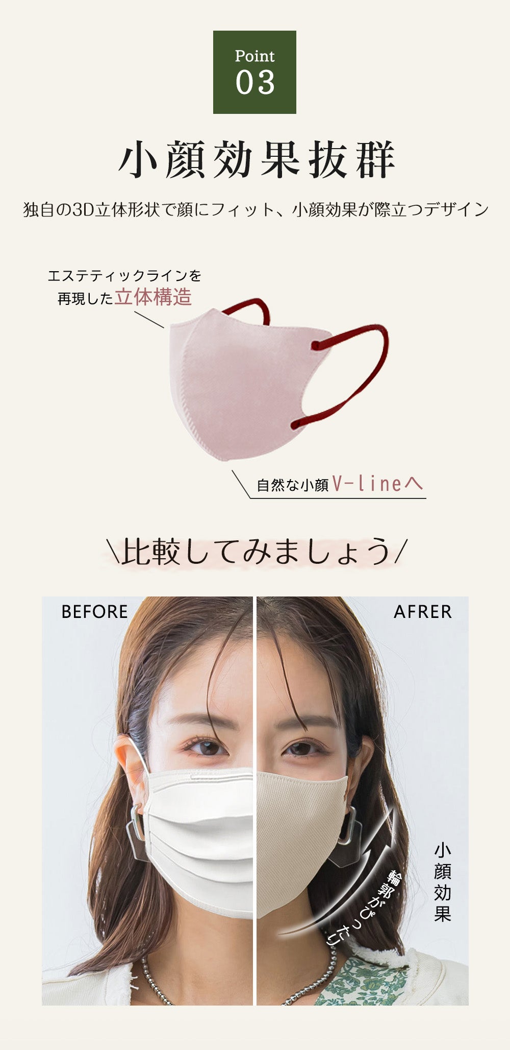 2025敏感肌向けマスク・通気性改良済3Dマスク【アイボリー】 60枚(10枚×6パック) 小顔マスク 3Dマスク 不織布 立体 マスク 立体マスク 不織布マスク バイカラーマスク 血色マスク マスク カラーマスク くちばしマスク 耳が痛くならない 高通気 血色マスク メイクが付きにくい 3d 丸顔マスク 乾燥肌