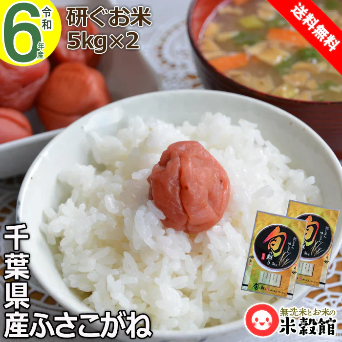 令和6年産 千葉県産ふさこがね 研ぐお米 精米 10kg 5kg×2 送料無料