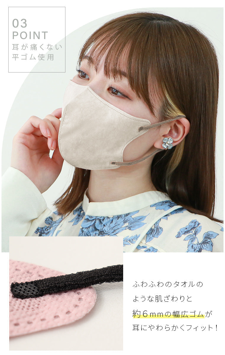 【FREEサイズ】【ミルクティースモア×ブラック】バイカラー 立体マスク バイカラー 両面 同色 立体 不織布 カラー 血色 3Dマスク 3D マスク 2D 2Dマスク 美人 小顔 使い捨て カラーマスク 美 シルエット ジュエルフラップマスク 3Dデイリースタイル Jewel Flap Mask 公式 WEIMALL bwm3d5