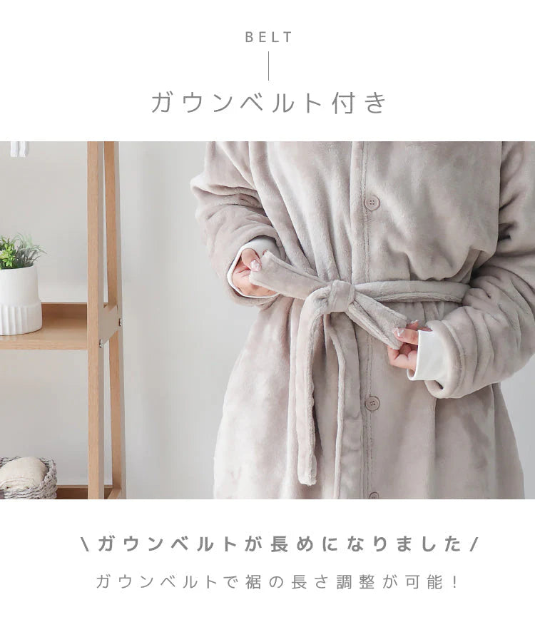 【Mサイズロング】【グレー】着る毛布 ルームウェア フード付き M L 毛布 あったかグッズ ルームウェア 冬 もこもこ パジャマ レディース かわいい メンズ ロング ショート マタニティ ナイトウェア ブランケット 部屋着 おしゃれ 可愛い 秋冬