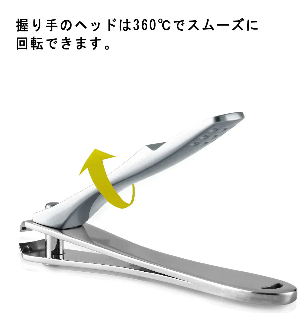 爪切り 握りやすい ステンレス製 切れ味良い ヤスリ コンパクト ネイルケア 手足用 つめきり斜め 飛び散り防止つめきり 硬い爪にも対応 ツメキリ 切れ味抜群 滑り止め(w199)