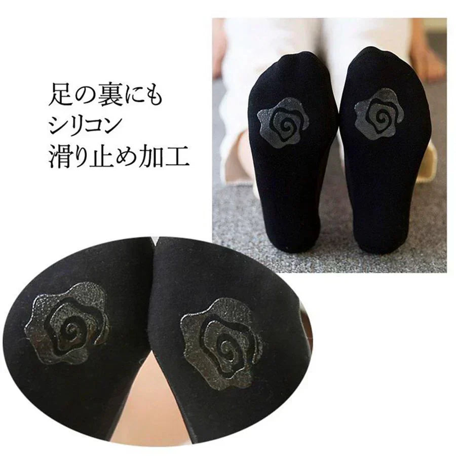 【5足セット ブラック 送料無料】フットカバー ソックス 5足セット 靴下 レディース 脱げない 浅履き 超極浅 かかとすべり止め付き フットカバーソックス お得な5足セット 送料無料