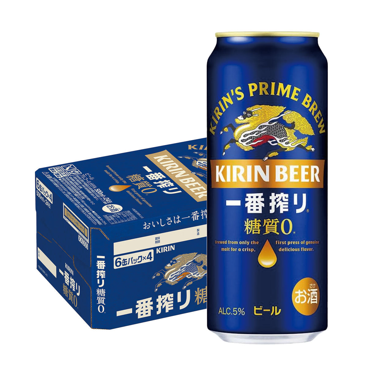 キリン 一番搾り 糖質ゼロ 500ml×24本/1ケース【ご注文は2ケースまで同梱可能】