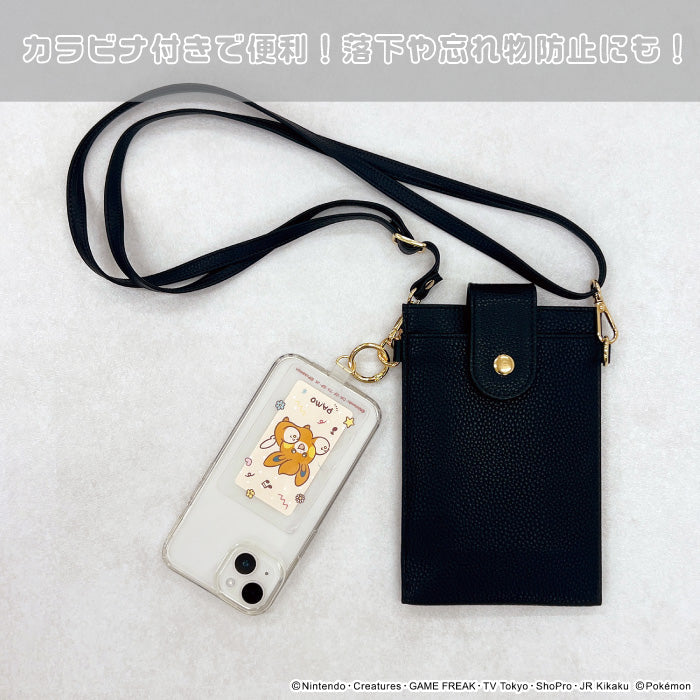 サンクレスト ポケモン:マルチシート 【パモ】 スマホ ストラップホルダー スマホショルダー ホール カラビナ リング