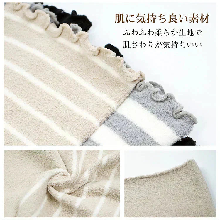 【2枚セット】<ボーダーベージュグレー>腹巻きパンツ2枚セット レディース 女性 お腹 温める