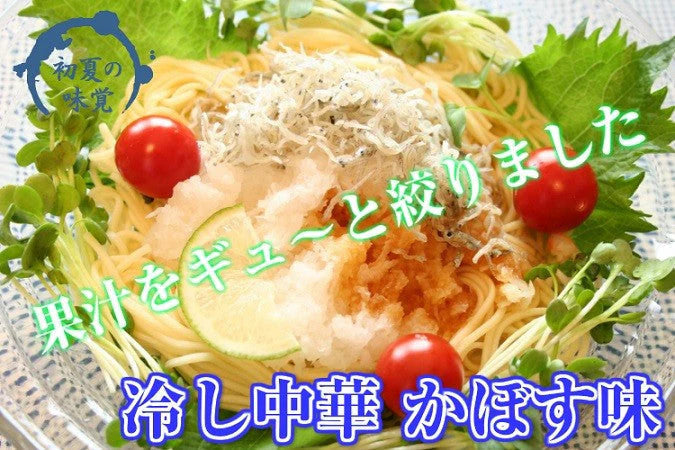 冷やし中華 冷し中華かぼす味 2人前 大分特産の柑橘かぼす果汁入り 冷麺 冷し中華 本場九州 お試しセット ご当地 メール便 保存食 非常食 まとめ買い お取り寄せ