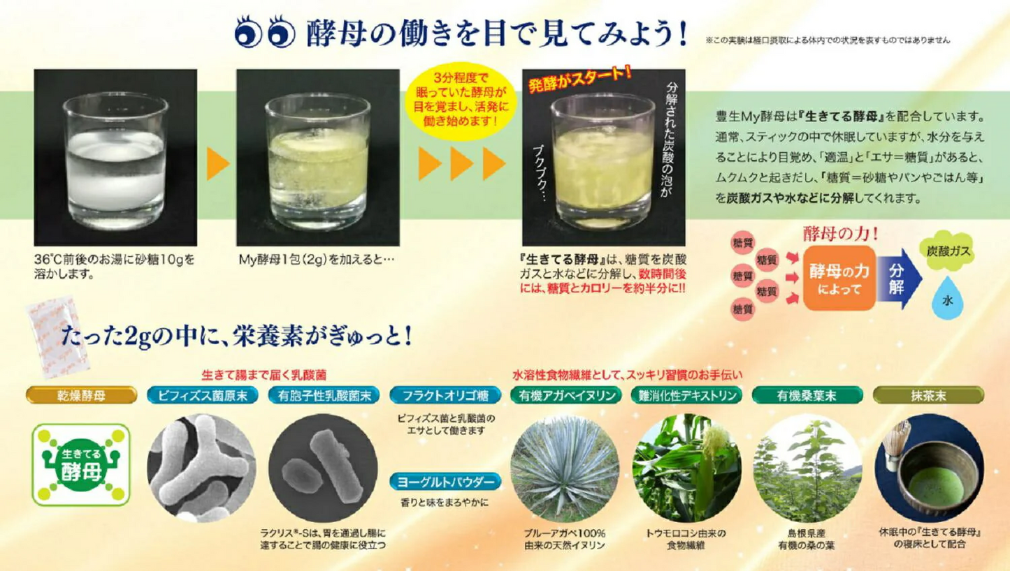 豊生 My酵母 60g(2g×30包)◆ サプリ サプリメント 栄養補助食品 酵母加工食品 国産