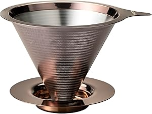 HARIO ハリオ ダブルメッシュメタルドリッパー 1~4杯用 ピンクゴールド ステンレス製 熱湯・食洗器OK DMD-02-PGD