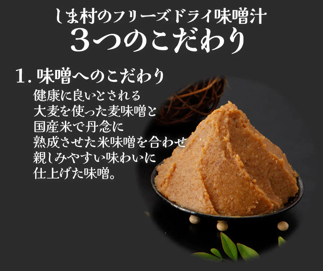 フリーズドライ 味噌汁 「しま村のフリーズドライ だし香る味噌汁 10食 セット 」