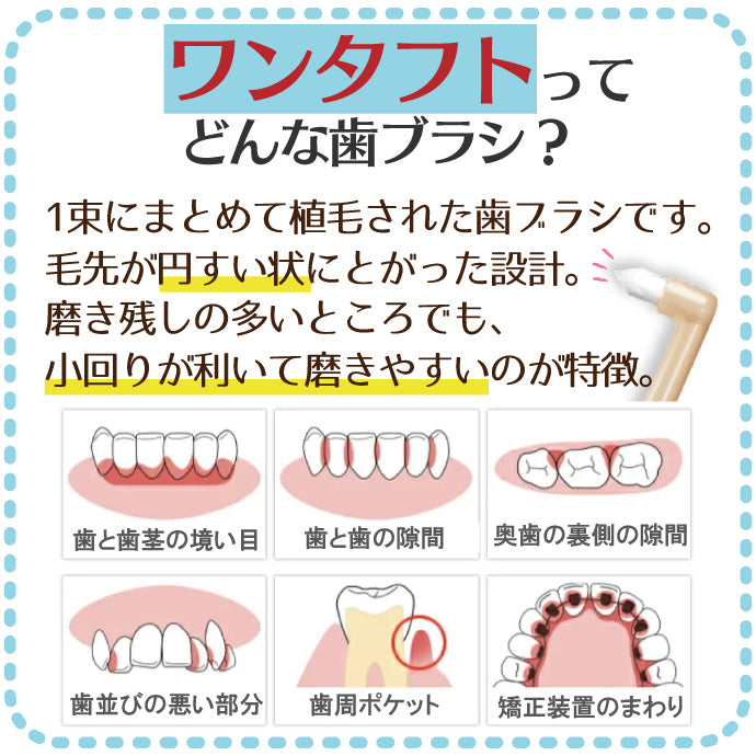 歯ブラシ ワンタフトブラシ「Miclin-ミクリン-」S(やわらかめ)10本セット【Ciメディカル】【メール便送料無料】