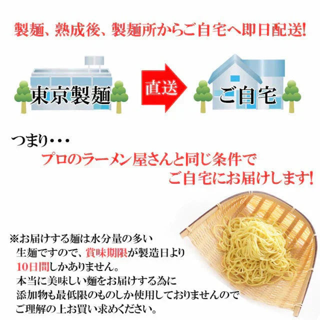 製麺所直送!熟成「完全生麺」冷やし中華 たっぷり720g/冷やし中華スープ付き