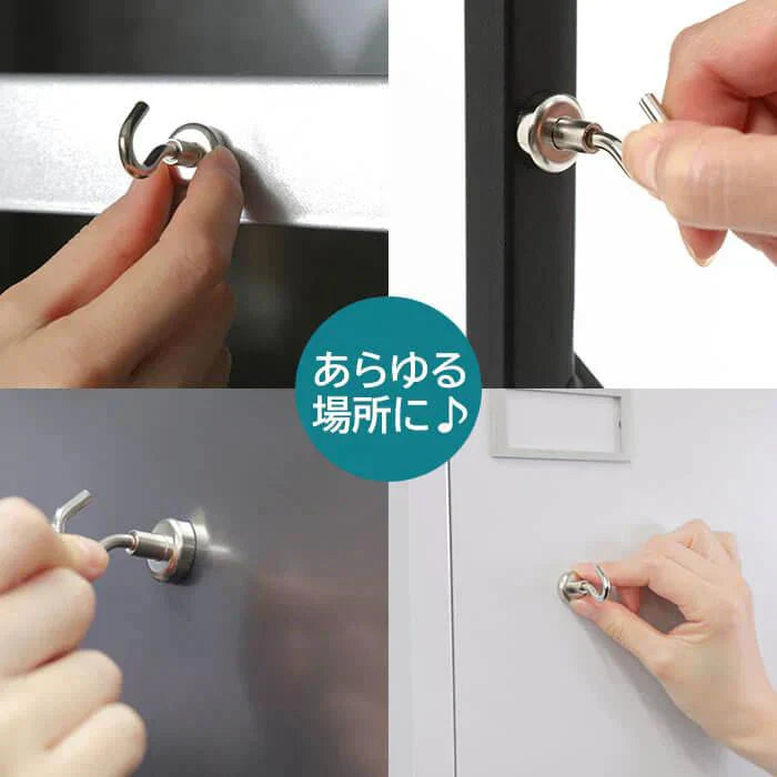【予約商品・発送時期は商品説明に記載】マグネットフック 強力 5個セット おしゃれ 壁面装飾 引っ掛け マグネット 磁石 超強力 壁掛け フック ネオジム オフィス 収納 ラック お風呂 キッチン 吊り下げ ネオジム磁石 ネオジウム 磁石 冷蔵庫 送料無料 ギフト プレゼント