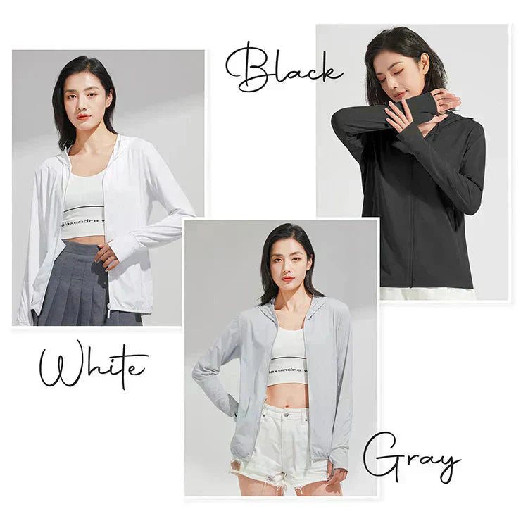 UVパーカー 「ミズイロ・Mサイズ」接触冷感・吸汗速乾・日焼防止