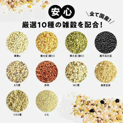 国産雑穀 PROTEIN雑穀 400g プロテイン雑穀 送料無料 10種の国産雑穀 もち麦 豆 植物性プロテイン タンパク質 たんぱく質 送料無料
