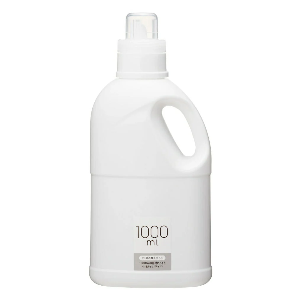 詰め替えボトル ホワイト 計量キャップタイプ 1000ml