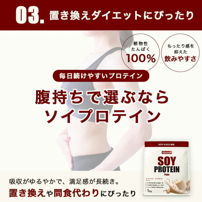 ソイプロテイン 1kg プレーン ノンフレーバー (OgarMade) オーガーメイド