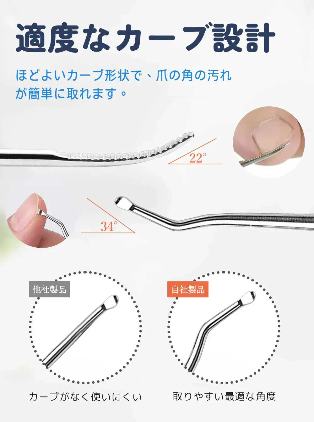 【簡単な足のケア】2点セット 爪垢取り 手入れ 足の爪 掃除 爪やすり ネイルケアセット 爪あか取り 巻爪 爪垢 まきずめ まきづめ マキズメ 甘皮処理 ステンレス製 爪垢取り 巻き爪 厚い爪 足 手 ゾンデ 爪の隙間 足の爪 掃除 爪ケア 爪の中 汚れ 除去 足のつめ垢取り ケア 爪垢 とり 巻き爪 ネイルクリーナー 爪の垢 ネイル セルフケア グッズ 落とし ネイルケアグッズ ケア用品