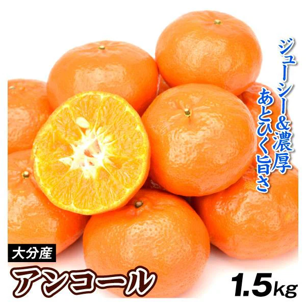 みかん 大分産 アンコール 1.5kg ご家庭用(発送予定:2025年3月上旬より)