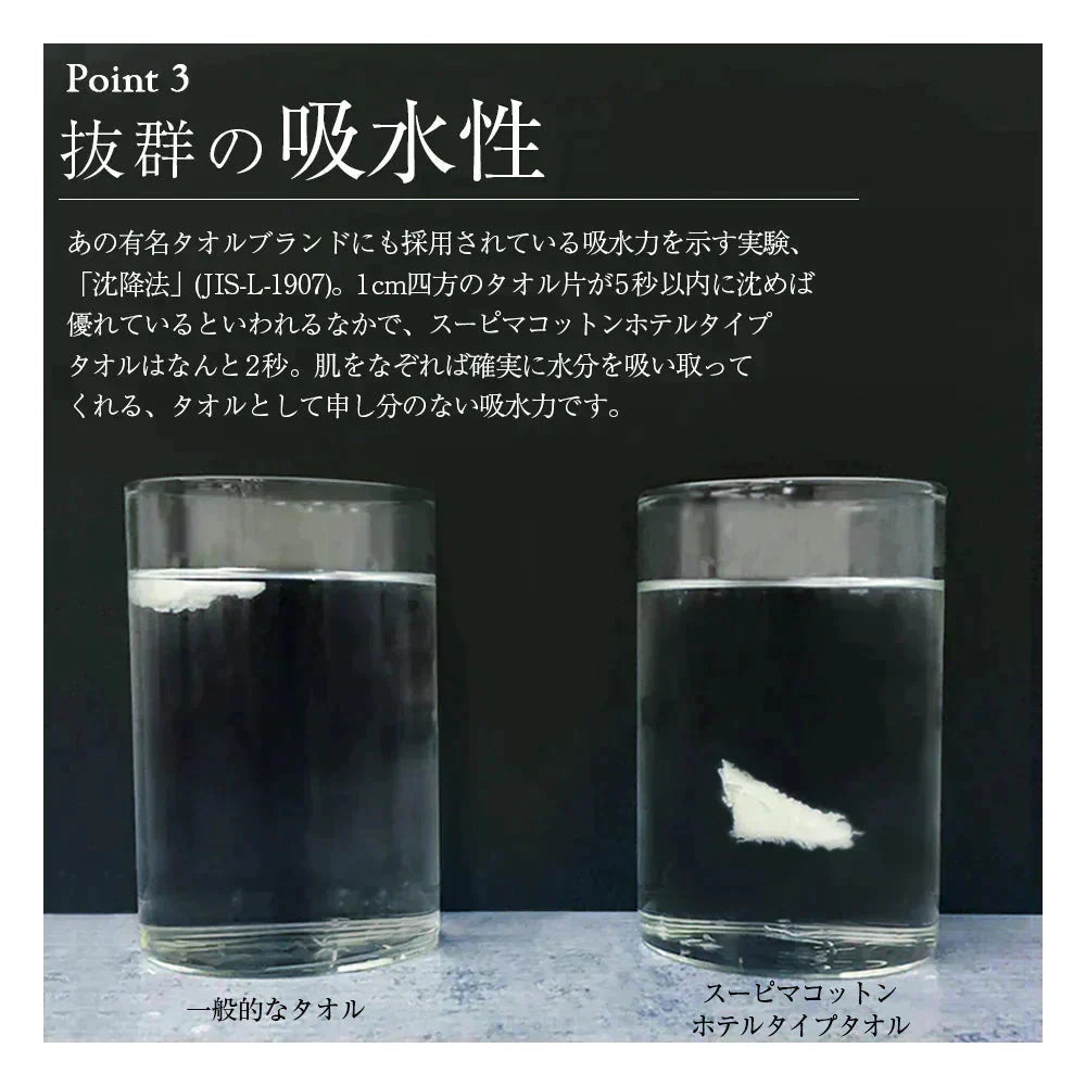 チョコレートブラウン フェイスタオル スーピマコットン ホテルタイプタオル 同色3枚セット 【メール便送料無料】