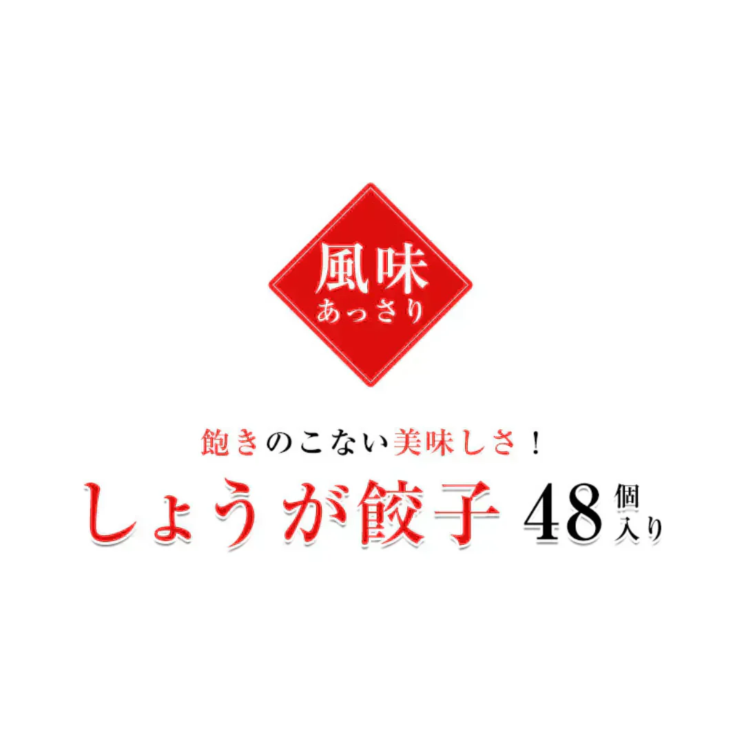 メガ盛り!本餃子&しょうが餃子96個(本餃子48個、しょうが餃子48個)