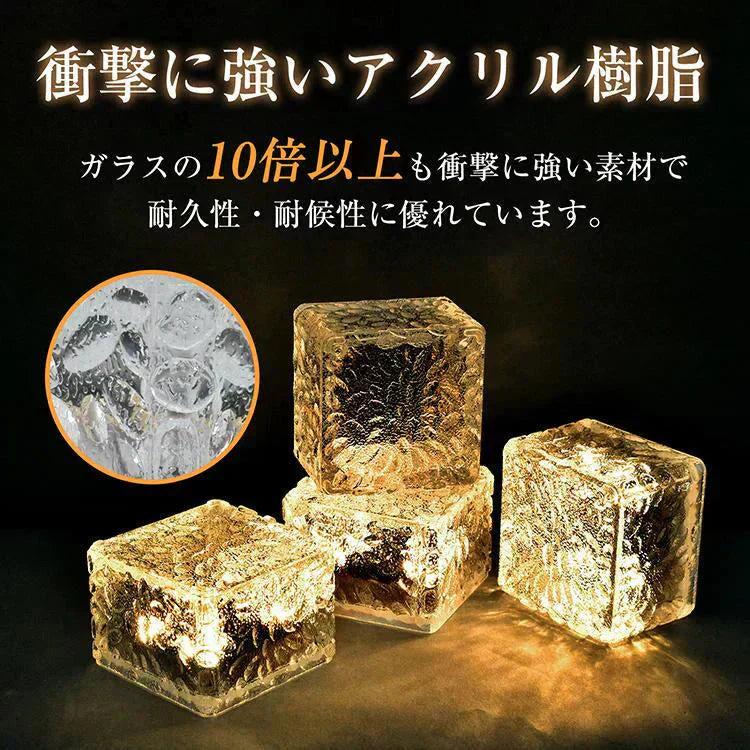 【予約につき11月下旬以内発送予定】ソーラーライト 「オレンジ」 LED 4個 ガーデンライト 庭 駐車場 屋外 クリスマス 照明 ソーラー 防水 センサー おしゃれ 外灯 置き型 埋め込み 電池不要 暖色 母の日