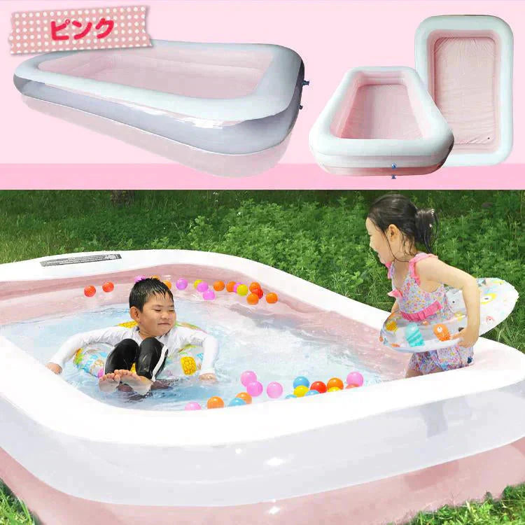 プール 特大 水遊び 日よけ付き ファミリープール 子供 室外 ピンク 楽天市場】ビニールプール 家庭用プール 水遊び 大型プール 超