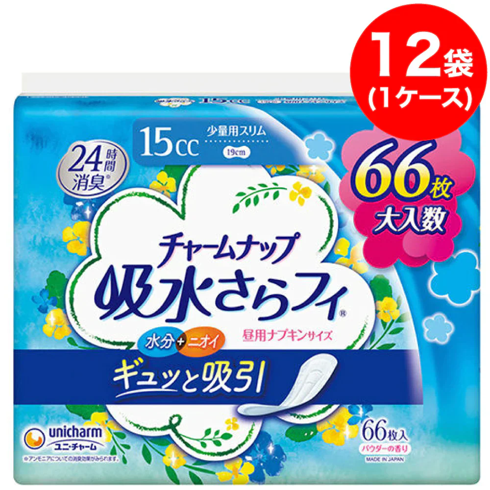 チャームナップ 吸水さらフィ 少量用 66枚(15cc/19cm) 12袋/1ケース