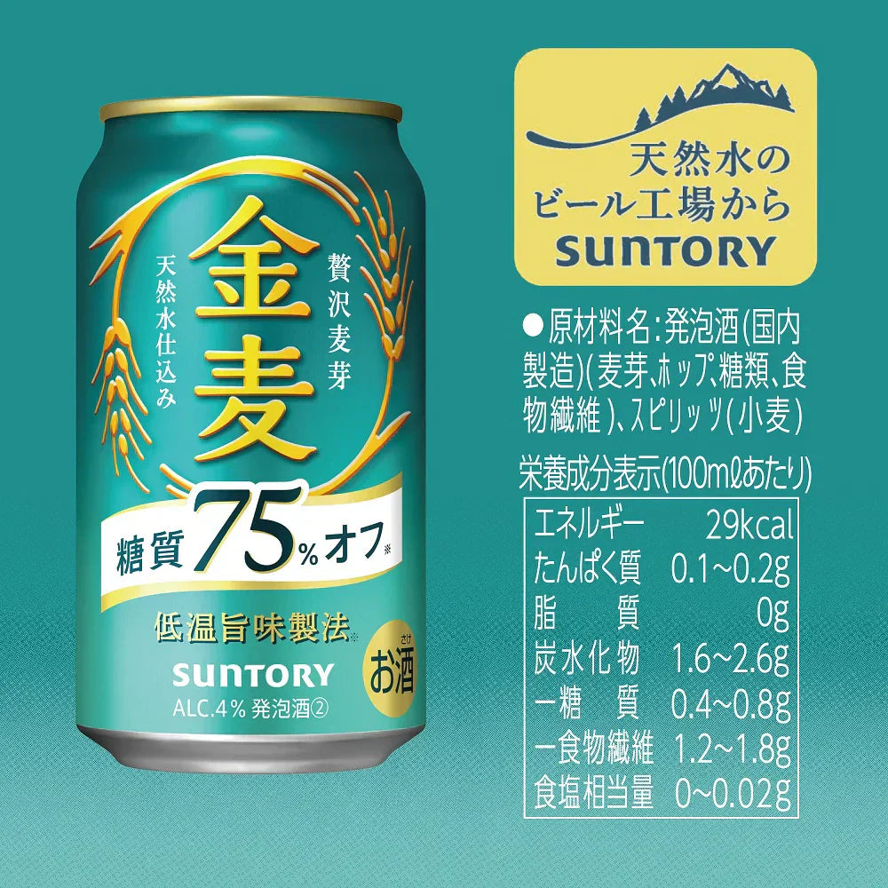 【全国一律送料無料】サントリー 金麦 糖質75%オフ 350ml×2ケース/48本 YTR