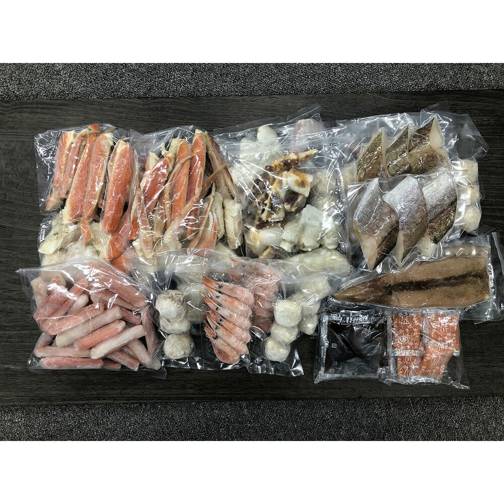 【3人シェア買いでお得】かにちり鍋 ずわい1kg たらば600g ポーション400g