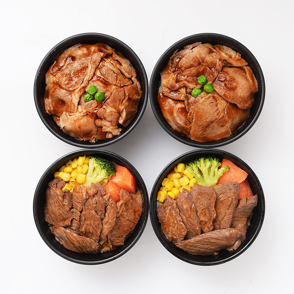 北海道 札幌バルナバフーズ 北海道産牛ステーキ丼&豚丼 惣菜【送料込み】【二重包装不可】【お届け不可地域:離島】
