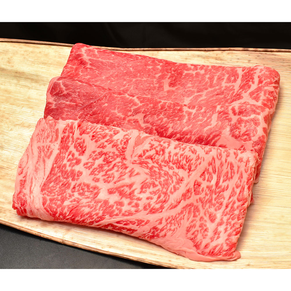 滋賀 松喜屋 近江牛すきやき・しゃぶしゃぶ用 ロース・モモ300g 牛肉【送料込み】【二重包装不可】【お届け不可地域:離島】