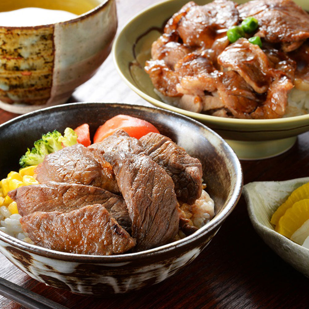北海道 札幌バルナバフーズ 北海道産牛ステーキ丼&豚丼 惣菜 詰合せ【送料込み】【二重包装不可】【お届け不可地域:離島】