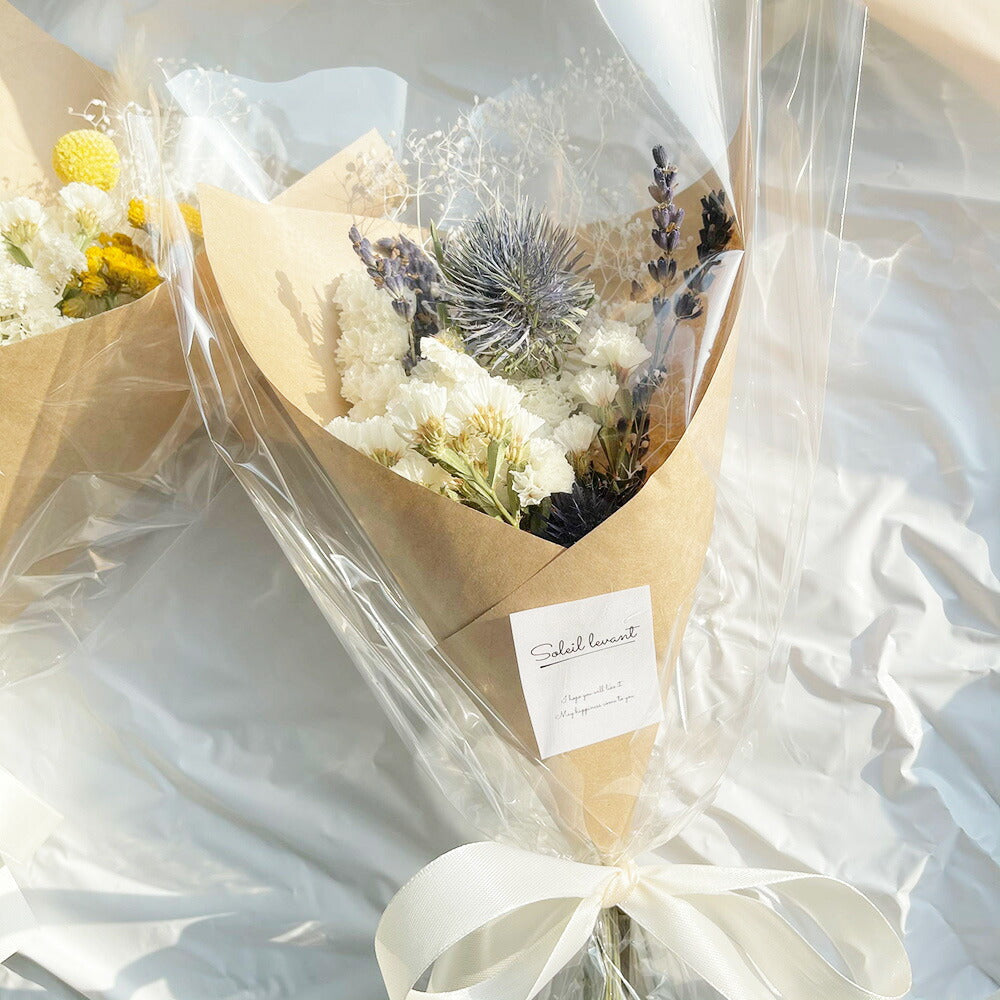 ドライフラワー 花束 ブーケ ギフト プレゼント イエロー ブルー ホワイト ピンク 4個セット【送料込み】【お届け不可地域:沖縄・離島】【ひょうご・神戸オンライン物産展】
