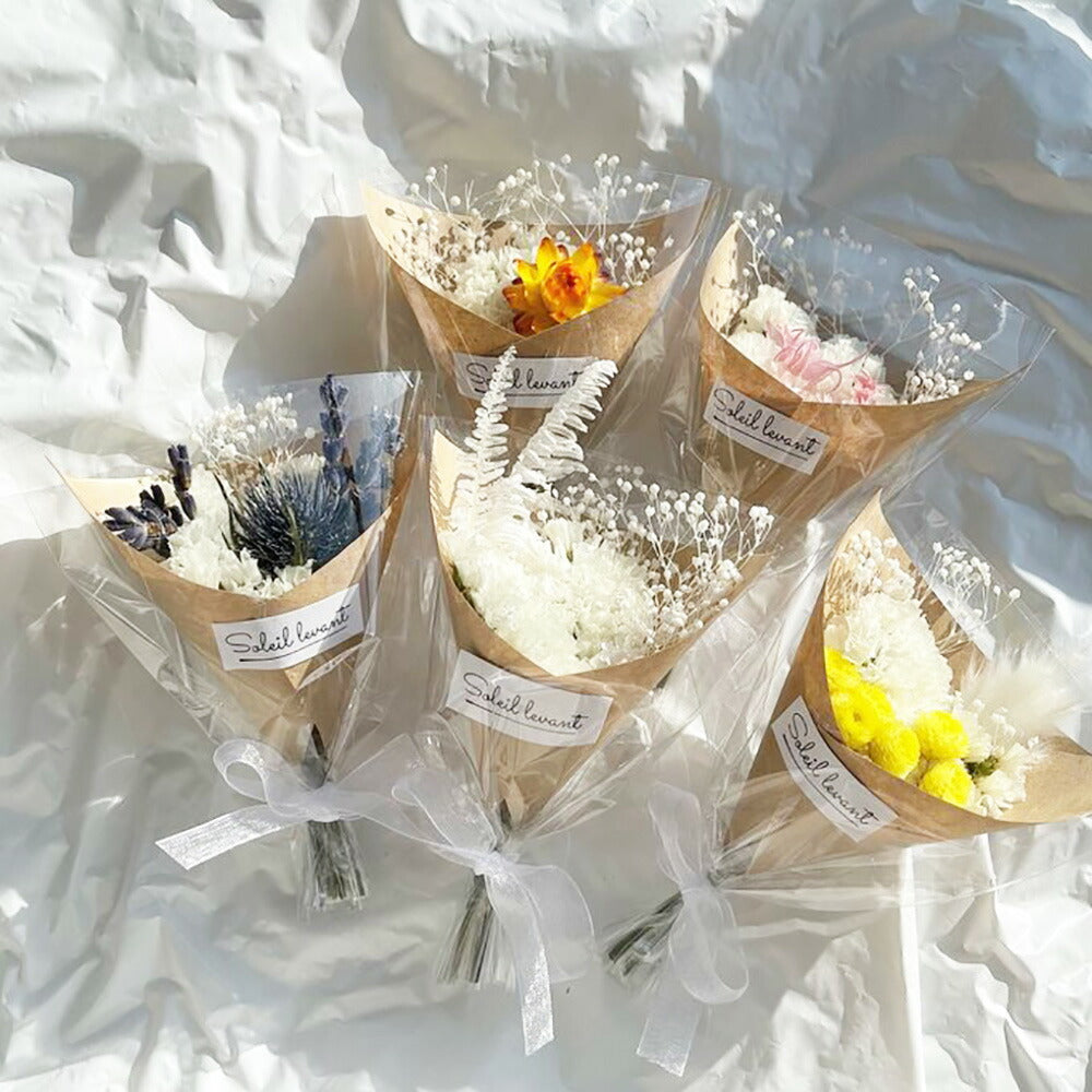 ドライフラワー ミニブーケ 花束 ブーケ ギフト プレゼント ホワイト【送料込み】【お届け不可地域:沖縄・離島】【ひょうご・神戸オンライン物産展】