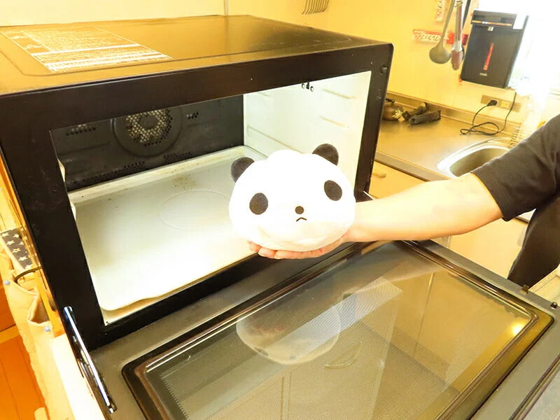 スチームパッド 動物 アニマル キャラクター パンダ フェイス用 電子レンジ 温め ホット&スチームパッド アニマル パンダフェイス