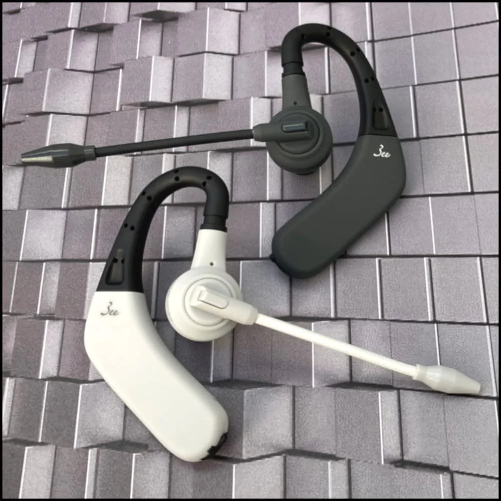 3ee Bluetooth ヘッドセット Call 02 ライトグレー(モノラル 片耳イヤホンタイプ) ノイズキャンセリングマイク