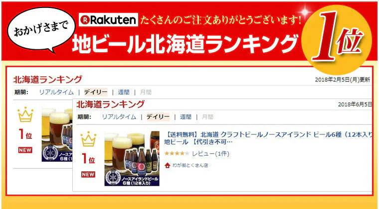 北海道特産品 ノースアイランドビール 5種飲みくらべセット (12本入り)【送料込み】