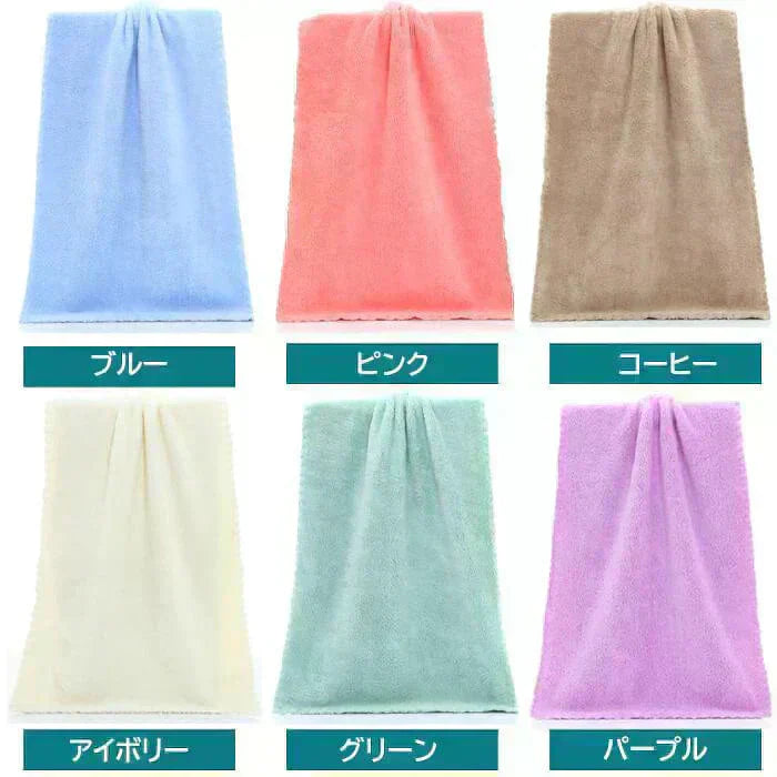 【予約商品・発送時期は商品説明に記載】マイクロファイバー タオル 75×35cm フェイスタオル 5枚 セット 吸水 速乾 髪 ふわふわ 洗面所 プール スポーツ 無地 ペット 犬 超吸水 水泳 テニス ハンカチ まとめ買い たおる ドライ ヘア 髪の毛 キッチン 送料無料 ギフト プレゼント