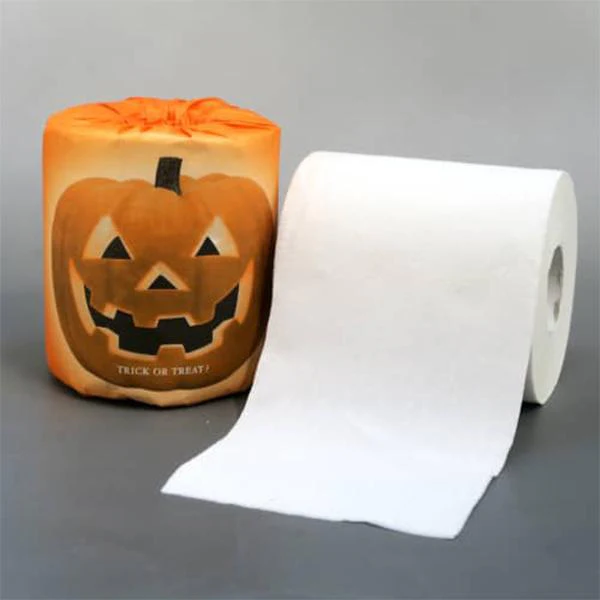 トイレットペーパー ハッピーハロウィン ダブル27.5m 個包装100個
