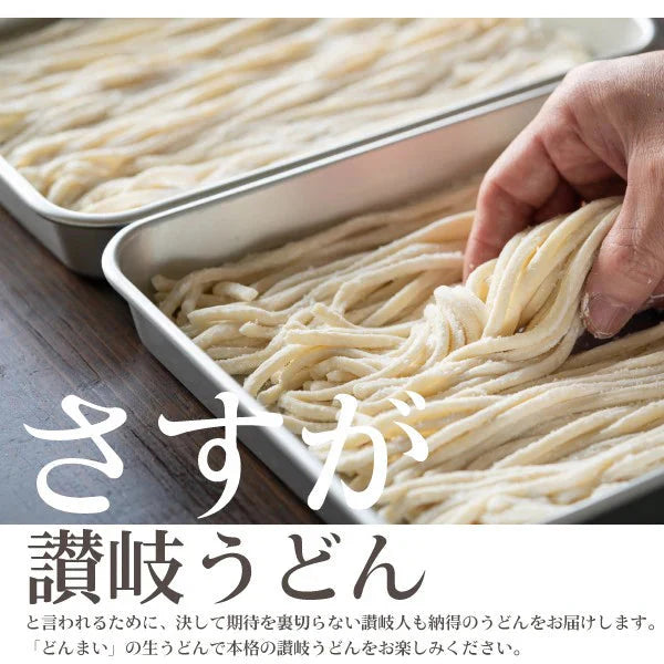 本場生讃岐うどん 専用醤油付セット 【普通麺】 6人前 (300g×2袋) 送料無料 讃岐うどん 生うどん しょうゆうどん 手土産 お土産 鎌田だし醤油 鎌田醤油 めんつゆ 出汁 本場