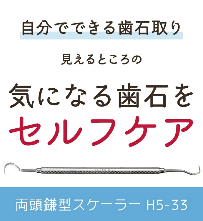 両頭鎌型スケーラー H5-33 1本【歯石取り 歯垢取り ヤニ取り】【ご新規さん限定商品】【メール便送料無料】