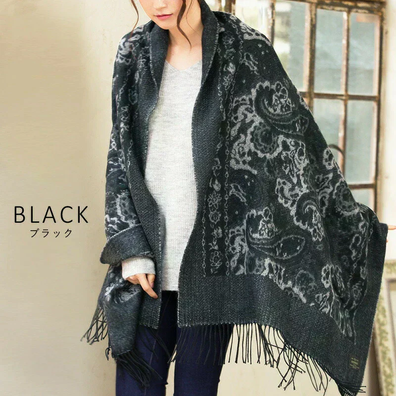 【ブラック】【商品名:セドナーズ大判ストール】