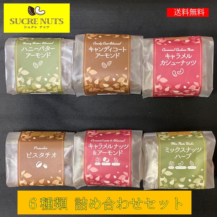 【 詰め合わせ 】 ナッツ 6個入り (各種18gx5袋)
