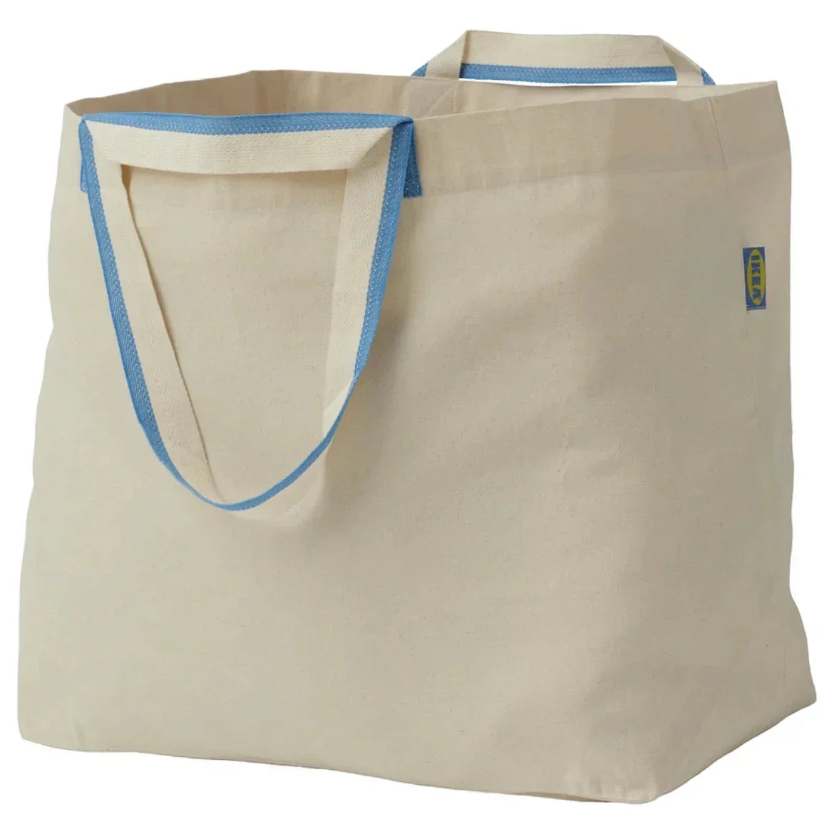 イケア バッグ キャリーバッグ L ナチュラル 50l 布 コットン 綿 100 (バッグIndia) SPIKRAK スピクラク