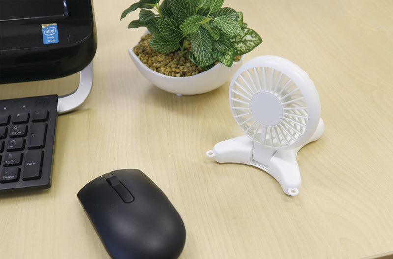 ハンディ扇風機 COOL DECO クールデコ ホワイト 3WAY ハンズフリー ネックストラップ 卓上 ハンディ USB 熱中症対策 スポーツアウトドア 男女兼用
