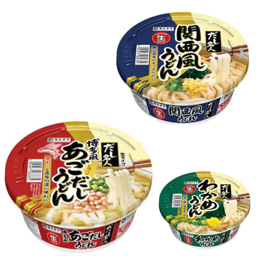 にぎわい広場 寿がきや スガキヤ 生めんタイプ だし名人 わかめうどん 関西風うどん 博多風あごだしうどん 12食セット