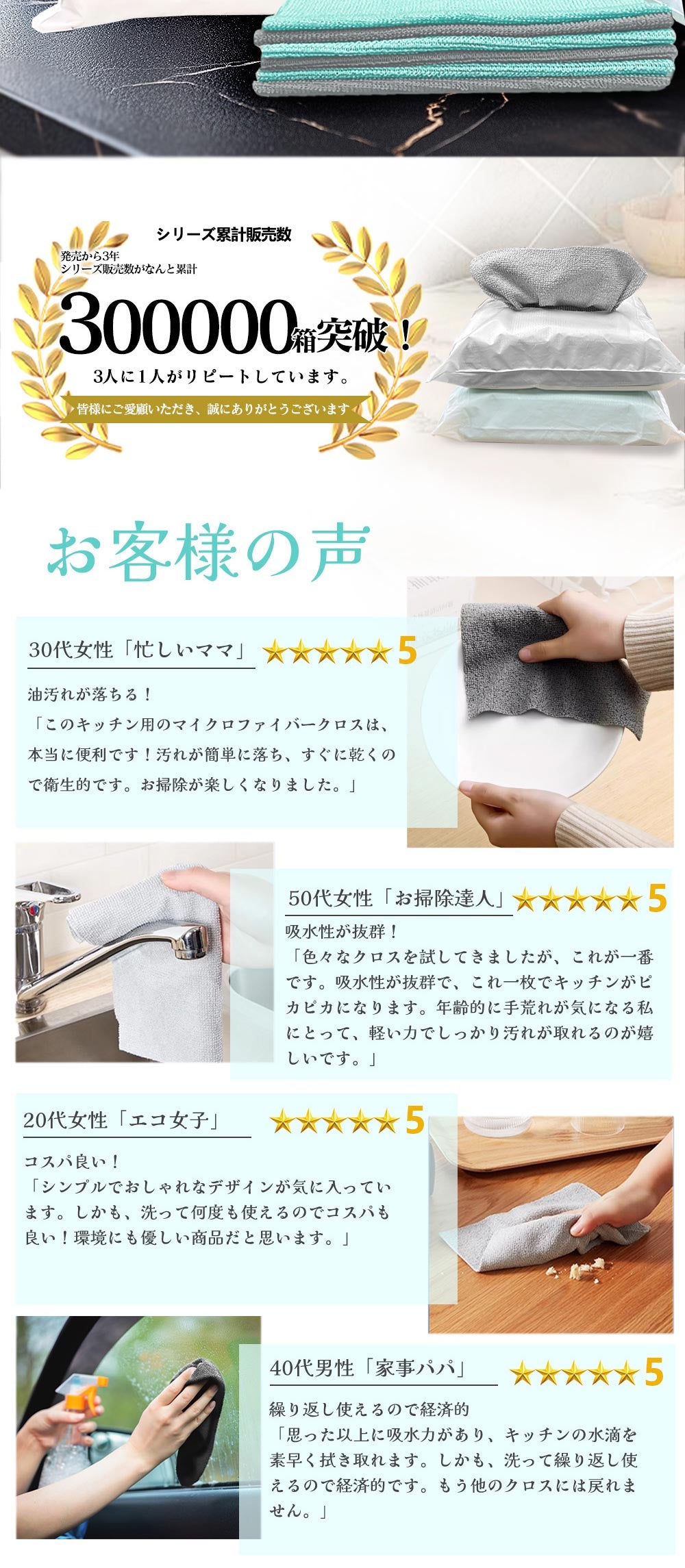 【1箱買うと1箱おまけ!】\ ブルー20枚+グレー20枚 /キッチンクロス 大判 食器拭き クロス 食器 ふきん 布巾 キッチンタオル 吸水 速乾 台所ふきん 手拭き 台拭き タオル 防臭 レンジクロス 油汚れクロス マイクロファイバー クロスタオル キッチンタオル 排気口 油ハネ 醤油 食器 汚れ 掃除 キッチン用品