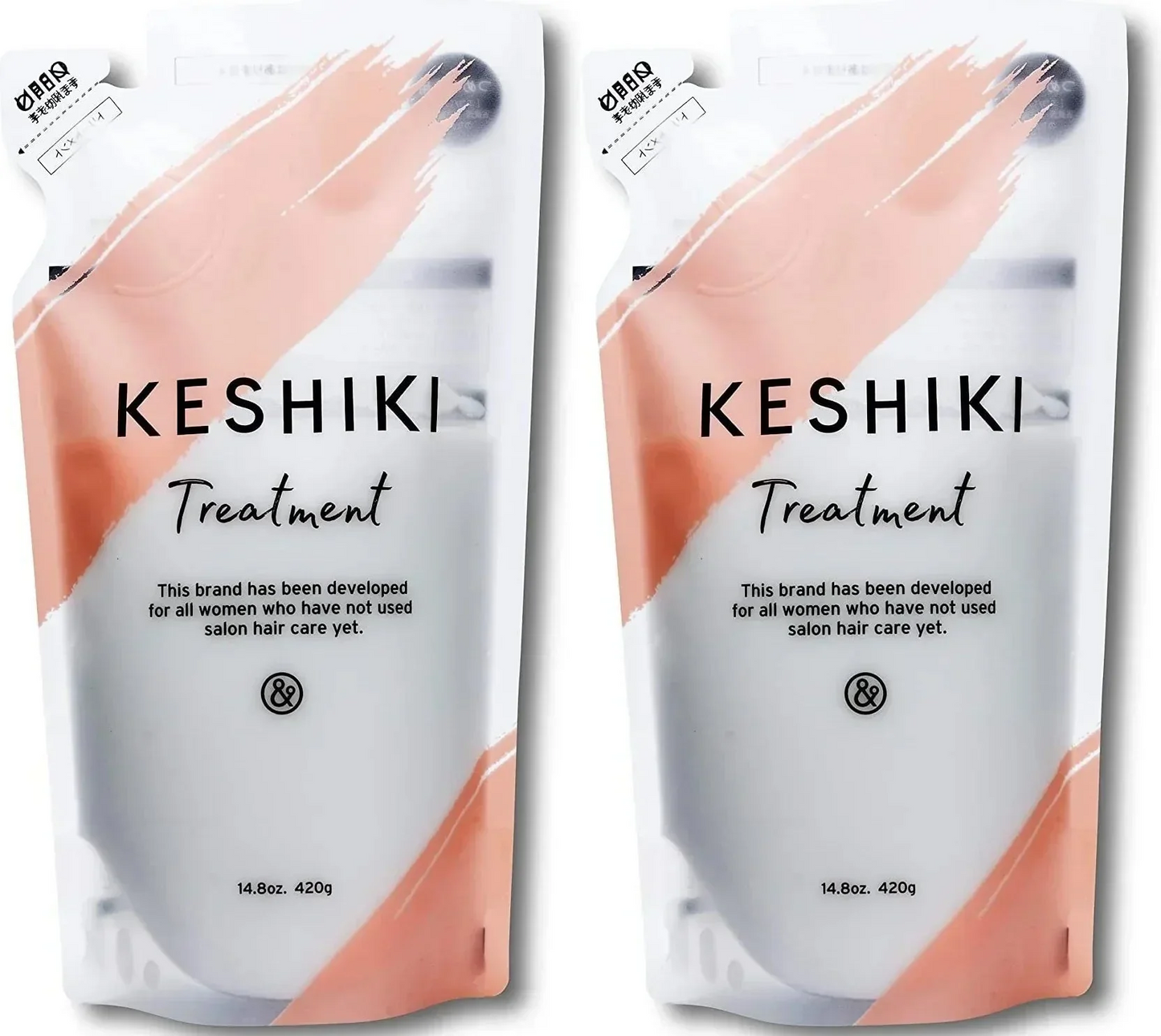 2袋セット KESHIKI ケシキ トリートメント 詰め替え クリックポスト発送のみ 送料無料 420g×2袋 美容室 美容院 アミノ酸 いい香り 美容液 天然由来成分 サロン専売 ヘアトリートメント 美容室 サロン専売品 美容院 ヘアケア ヒートケア &NINE アンドナイン