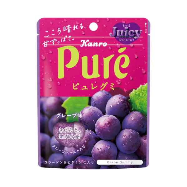 カンロ ピュレグミ グレープ 56gx8袋 お菓子 グミ ポスト投函便